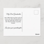 Minimalistischer Dank Cherry Blossom Pink Floral Postkarte (Rückseite)