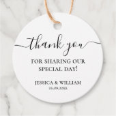 Minimalistischer Dank Geschenkanhänger (Vorderseite)