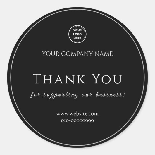 Minimalistischer Dank Herzlichen Glückwunsch Runder Aufkleber (Vorderseite)