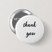 Minimalistischer Danke-Button-Abzeichen – Schwarze Button (Vorne & Hinten)