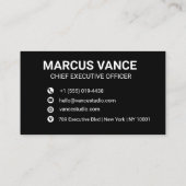 Minimalistischer Dark Mode QR-Code mit individuell Visitenkarte (Rückseite)