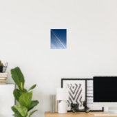 Minimalistischer Deep Blue Sky Cloud Trail Kunst D Poster (Heimbüro)