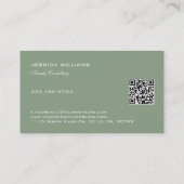 Minimalistischer Design Weißer Text auf dem Bildsc Visitenkarte (Rückseite)