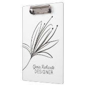 Minimalistischer Designer für botanische Lippen-Bl Klemmbrett (Links)