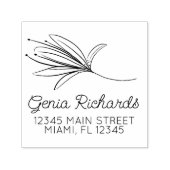 Minimalistischer Designer für botanische Lippen-Bl Permastempel (Design)