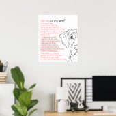 Minimalistischer Deutsche-Dogge-Plakat Poster (Heimbüro)