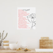 Minimalistischer Deutsche-Dogge-Plakat Poster (Küche)