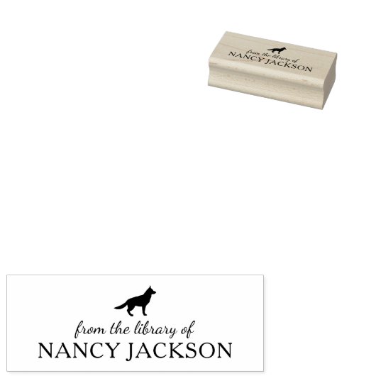 Minimalistischer deutscher Schäferhund aus der Bib Gummistempel (Stempel)