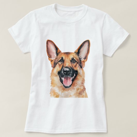 Minimalistischer deutscher Schäferhund Inspiriert T-Shirt (Design vorne)