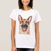 Minimalistischer deutscher Schäferhund Inspiriert T-Shirt (Vorderseite)