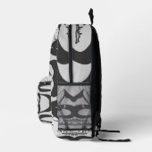 Minimalistischer Diagonalweg Schwarz/Weiß Bedruckter Rucksack (Rechts)