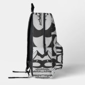 Minimalistischer Diagonalweg Schwarz/Weiß Bedruckter Rucksack (Links)