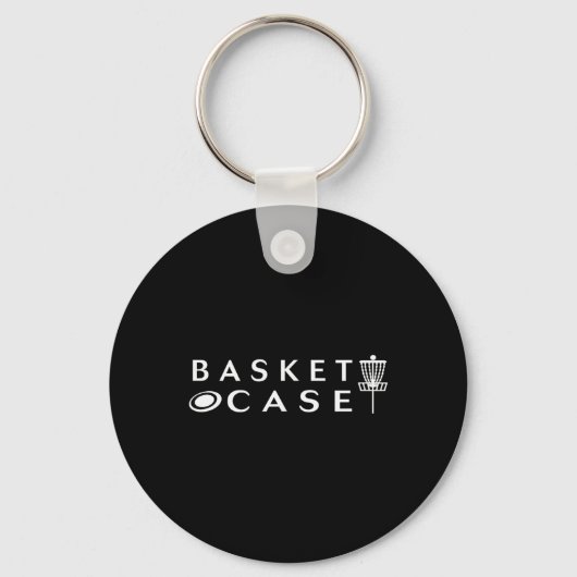 Minimalistischer Disc-Golf-Korb Fall lustiger Disc Schlüsselanhänger (Vorderseite)