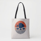 Minimalistischer Diskus & Tetras Mid-Century-Kunst Tasche (Vorderseite)
