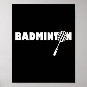 Minimalistischer Dminton - Racquet Shuttle Dminton Poster