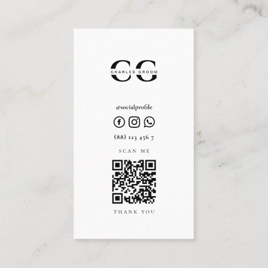 Minimalistischer Dog Sitter Trainer Groomer Expert Visitenkarte (Rückseite)