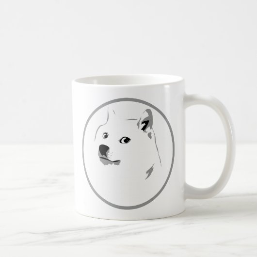 Minimalistischer Dogecoin Kaffeetasse (Rechts)