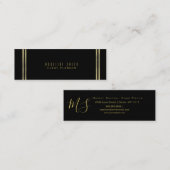 Minimalistischer doppelreihiger Goldrahmen Mini Visitenkarte (Vorne/Hinten)