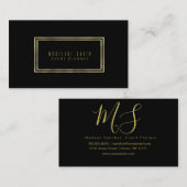 Minimalistischer doppelter Kante-Goldfolien-Rahmen Visitenkarte (Vorne/Hinten)