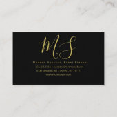 Minimalistischer doppelter Kante-Goldfolien-Rahmen Visitenkarte (Rückseite)