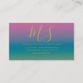 Minimalistischer doppelter Rim Gold Fohlenbogen Re Visitenkarte (Rückseite)