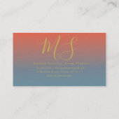 Minimalistischer doppelter Rim Gold Fossil Orange Visitenkarte (Rückseite)