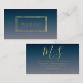 Minimalistischer doppelter Rim Gold Found Gradient Visitenkarte (Vorne/Hinten)