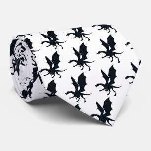 Minimalistischer Drachen-Power-Tie Krawatte