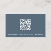 Minimalistischer, dunkelblauer, benutzerdefinierte visitenkarte (Rückseite)