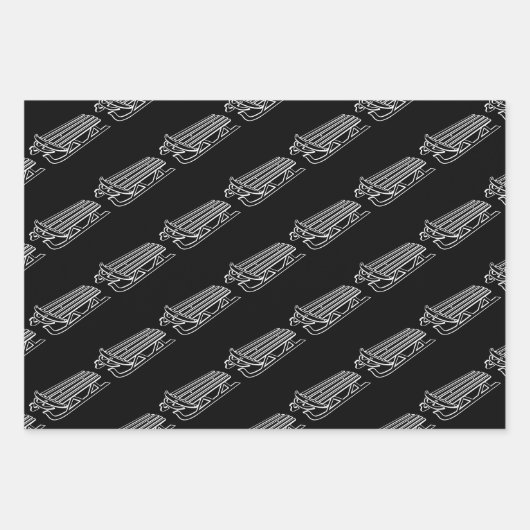 Minimalistischer, dunkelgrüner und schwarzer Schli Geschenkpapier Set (Vorderseite 3)