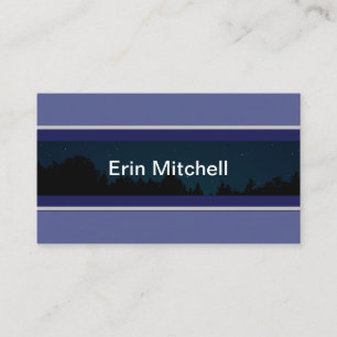 Minimalistischer Dunkler Navy-Night-Sky für Starga Visitenkarte