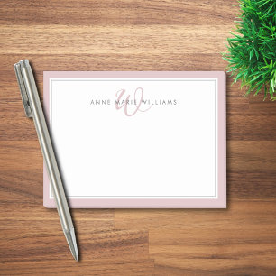 Minimalistischer Dusty Lilac Script Zwei-Rahmen-Mo Post-it Klebezettel