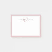 Minimalistischer Dusty Lilac Script Zwei-Rahmen-Mo Post-it Klebezettel (Vorderseite)