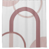Minimalistischer Dusty Pink abstrakter Bogen-Dusch Duschvorhang (Vorderseite)