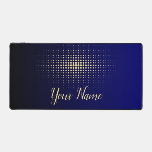 Minimalistischer dynamischer Pulsar Abstrakt Golde Schreibtischunterlage (Vorderseite)