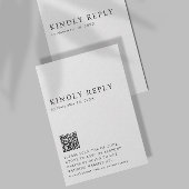 Minimalistischer E-Mail-Code für Hochzeiten RSVP Karte