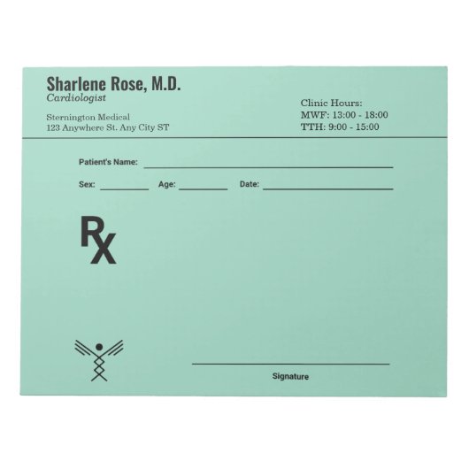 Minimalistischer Editor für benutzerdefinierte Pre Notizblock (Vorderseite)