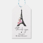 Minimalistischer eiffelturm romantisch vielen Dank Geschenkanhänger (Vorderseite)