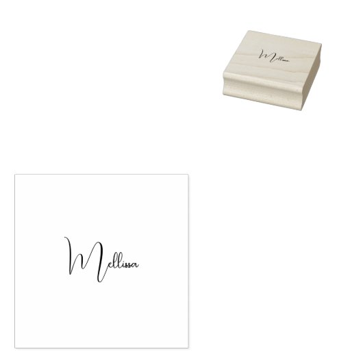 Minimalistischer Eigenname  Gummistempel (Stempel)