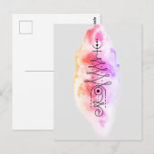 Minimalistischer Einalom Doodle-Regenbogen Postkarte (Vorne/Hinten)