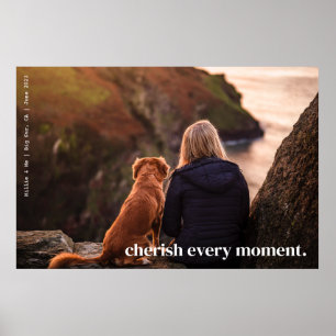 Minimalistischer Eine-Foto-Erinnerung-Custom Poster