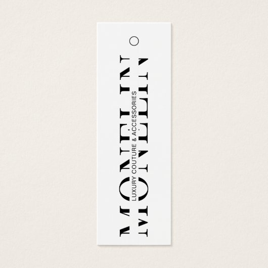 Minimalistischer Einfach-Bekleidungspreis Schwarz (Vorderseite)