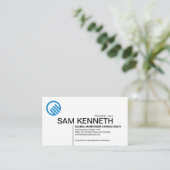 Minimalistischer Einfach-Grau-Line-Unternehmer-Sta Visitenkarte (Stehend Vorderseite)