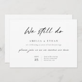 Minimalistischer einfacher 25. Hochzeitstag Einladung (Vorne/Hinten)