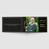 Minimalistischer, einfacher Bestattungs-Sake Mermo Gästebuch (Voll)