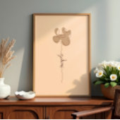 Minimalistischer einfacher Blumenwandkunst Poster