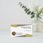 Minimalistischer einfacher Brauner Dreieck-Frame-B Visitenkarte (Stehend Vorderseite)