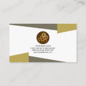 Minimalistischer einfacher Brauner Dreieck-Frame-B Visitenkarte (Rückseite)