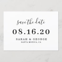 Minimalistischer einfacher Chic Save the Date
