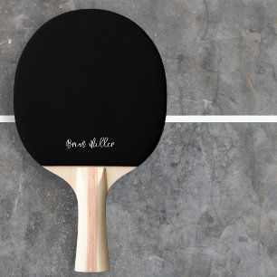 Minimalistischer einfacher handgeschriebener Name Tischtennis Schläger